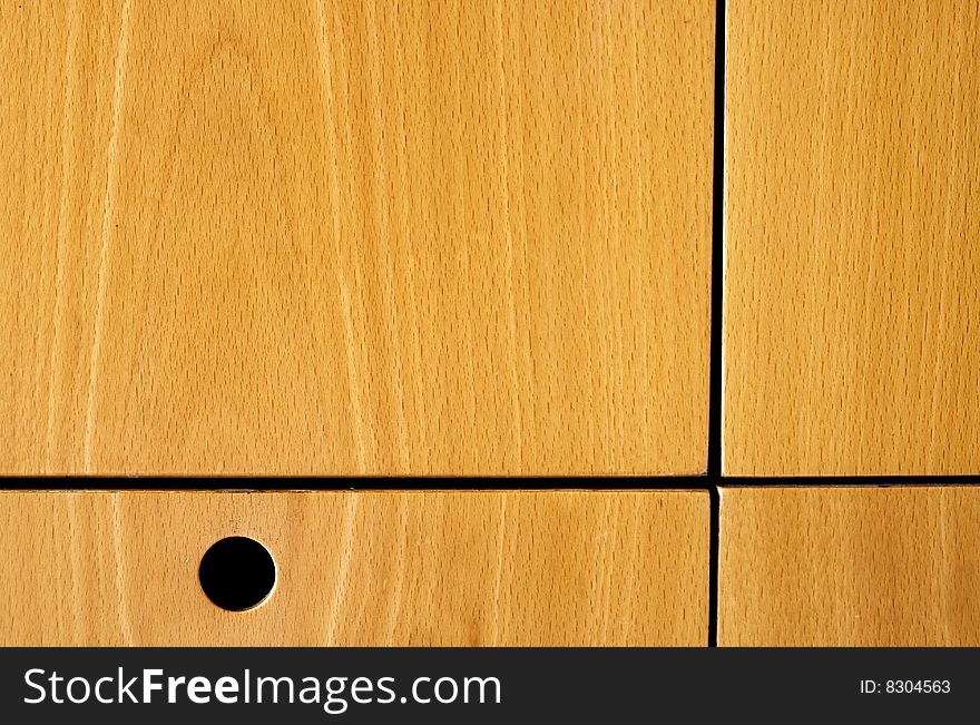 Panel of wood with holes blacks