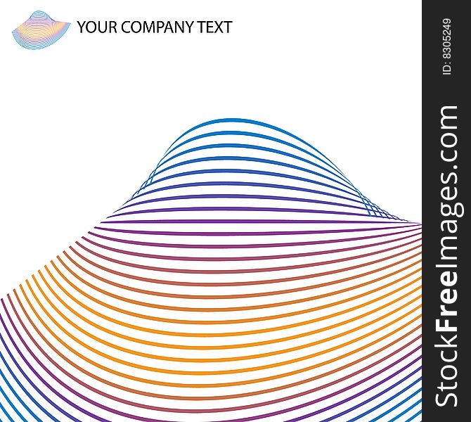 Company background in colorful gradient wave
