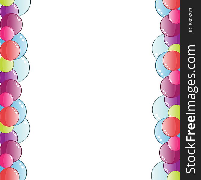 Colorful Bubbles in a series design with text space in middle. Colorful Bubbles in a series design with text space in middle