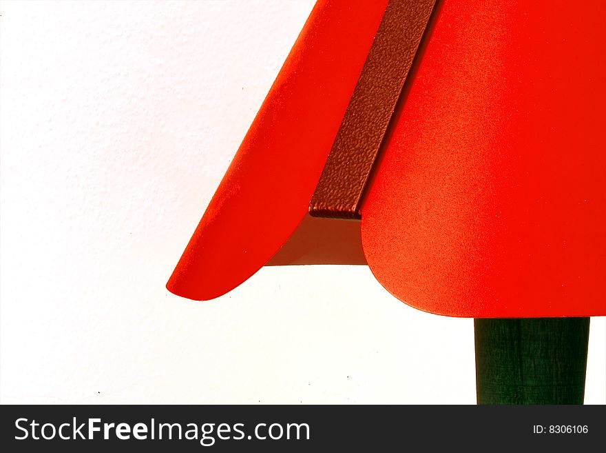 Lampshade table on a white background