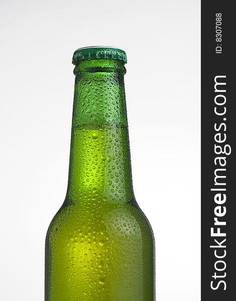 A fresh cold and tasty beer isolated