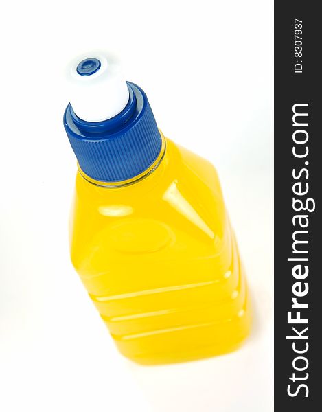 Pop top juice bottles isolated against a white background. Pop top juice bottles isolated against a white background