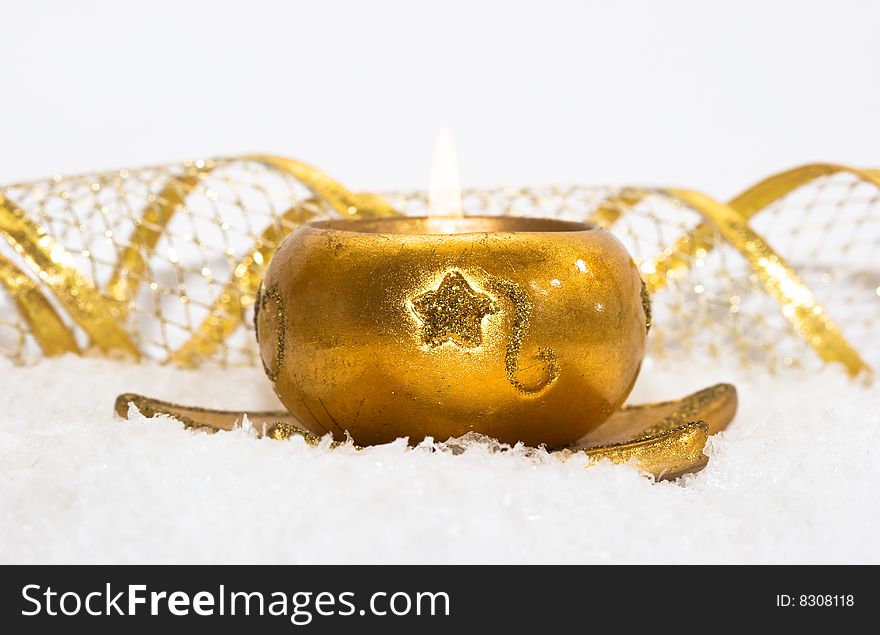 Festive new-year candle