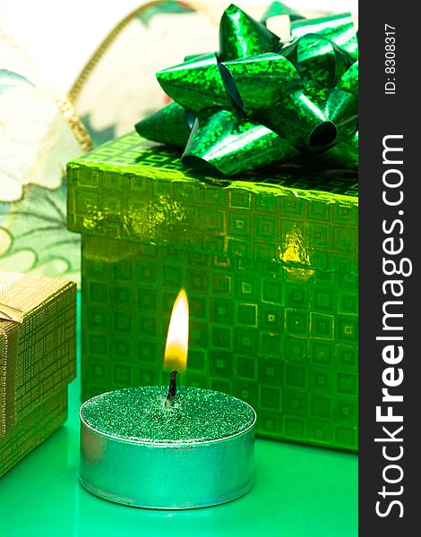 Green gift box