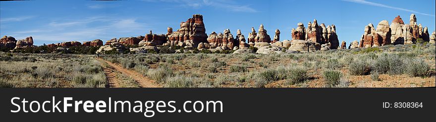 Doll's House in Canyonlands which is an arid desert with little water supply.  It is a beautiful place.