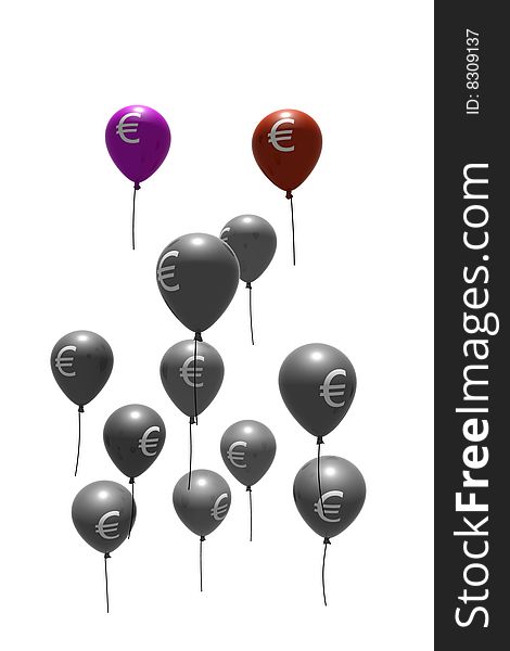 Balloons With Euro Symbol
