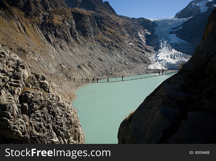 Suspension Bridge Over Trift