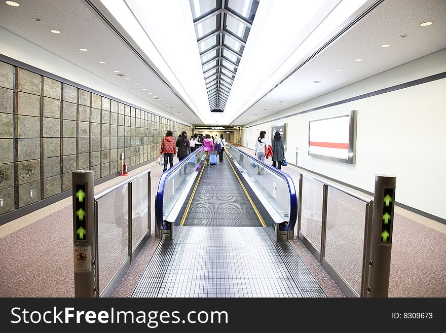 The interior of the airport in shanghai