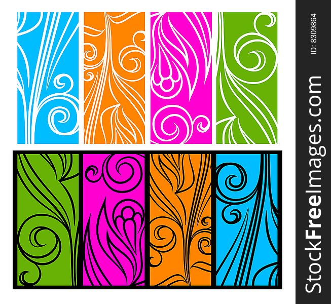 Abstract pattern with bound lines on color background, illustration. Abstract pattern with bound lines on color background, illustration