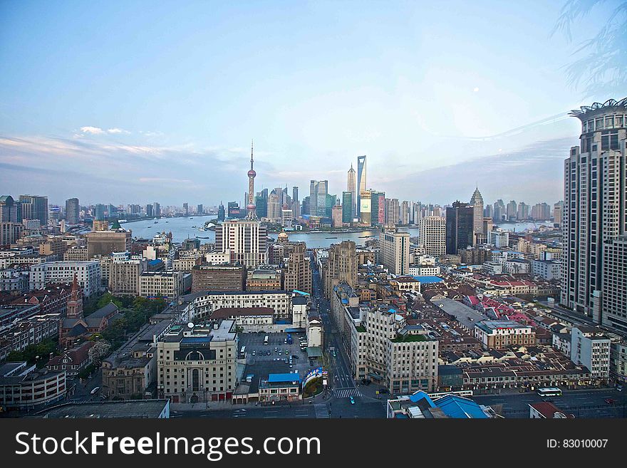 A view over the city of Shanghai in China. A view over the city of Shanghai in China.
