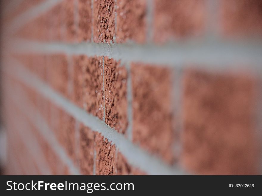 Brown Brick Wall Close Up