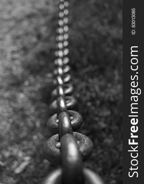 Metal Chain in Grayscale and Closeup Photo