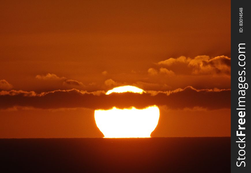 White Clouds during Sunset