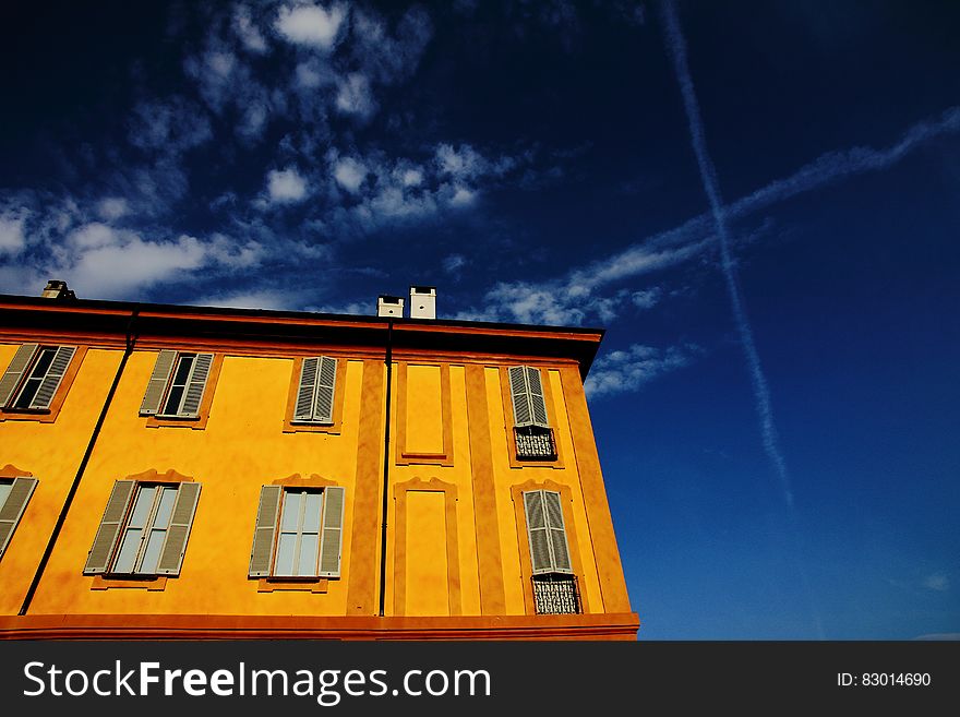 Low Angle View Photography Of Orange House