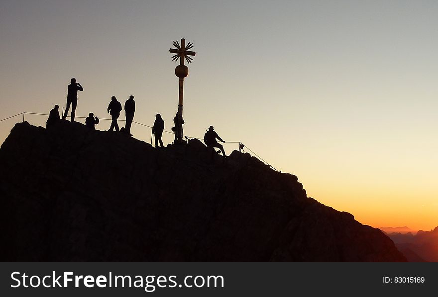 Group Of People During Sunset