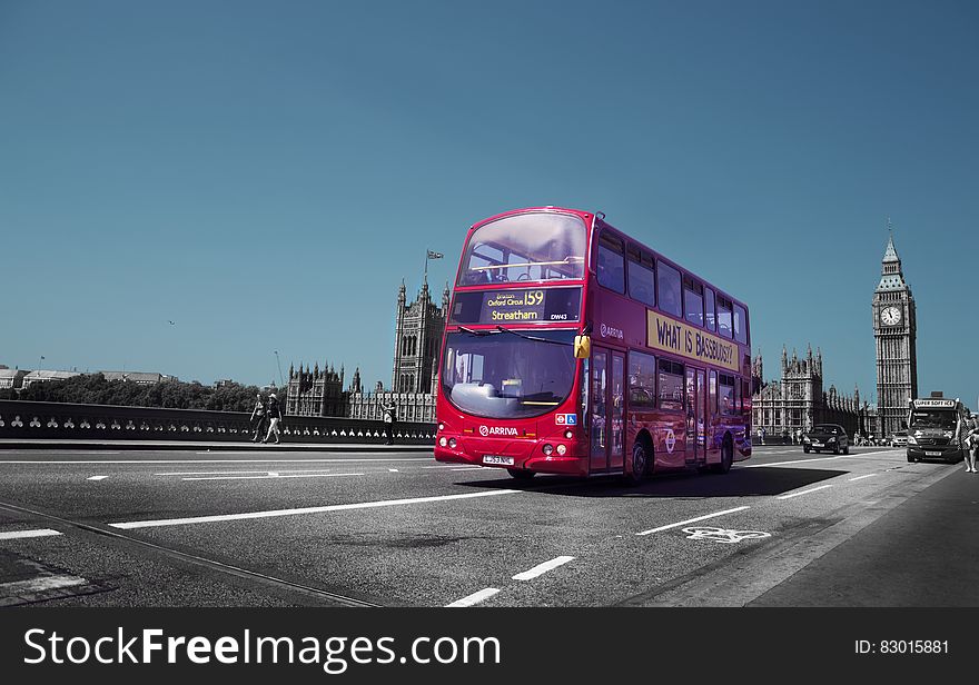 Double Decker Bus In London, England