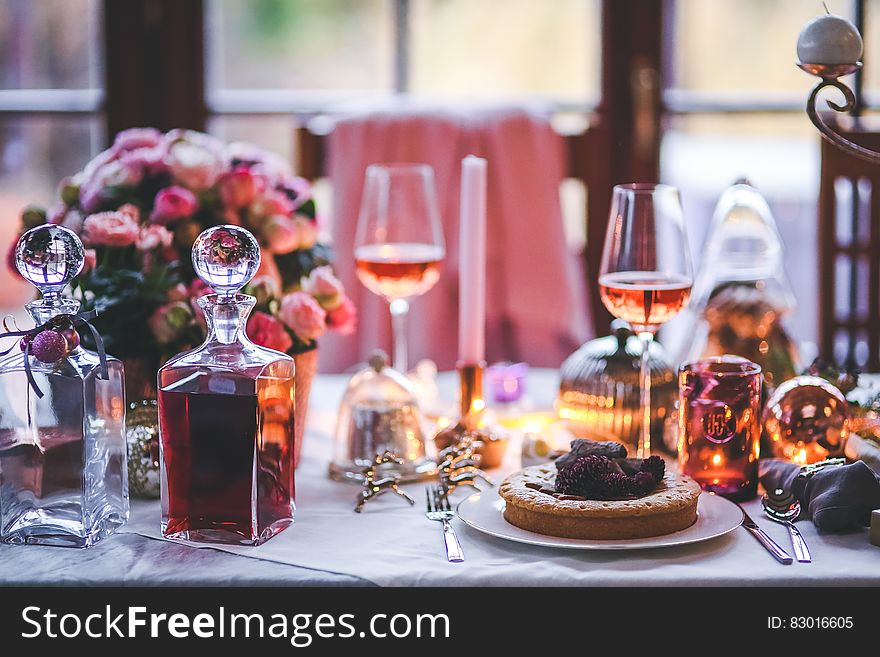 Beautifully served table for dinner