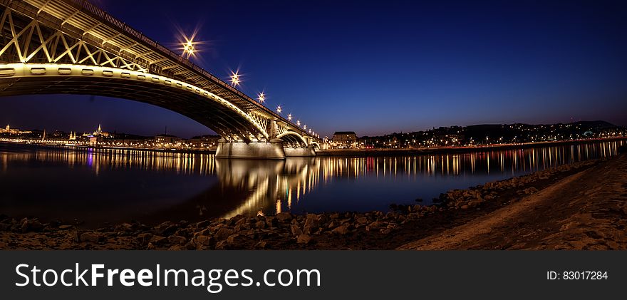 Black Cityscape During Night