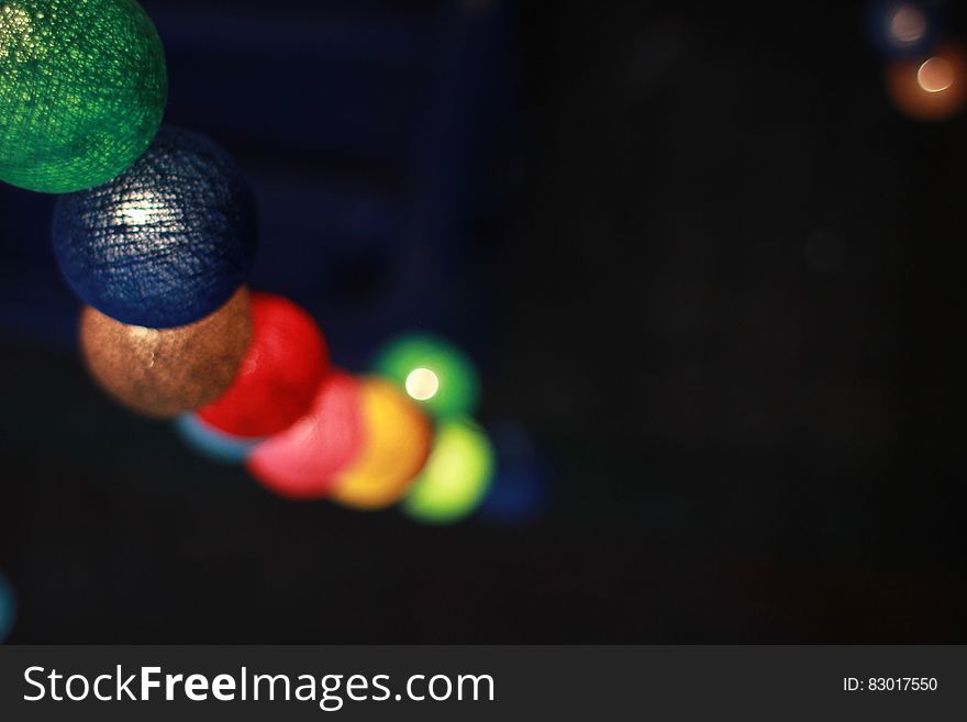Green Blue and Brown Multicolored Ball Ornament