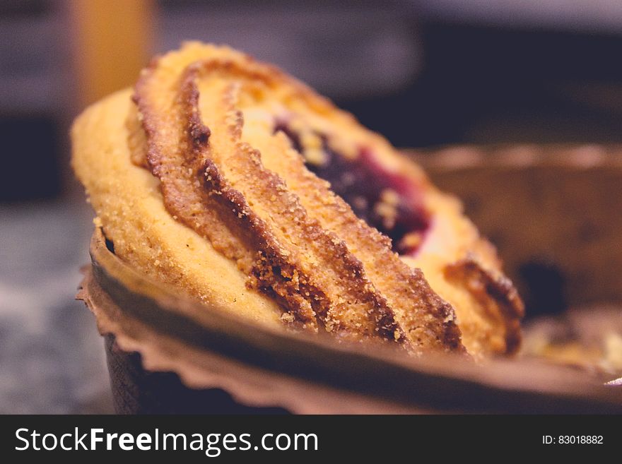 Brown Bread On Basket