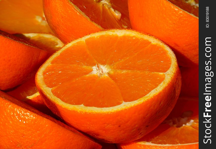 Half Cut Orange Fruit