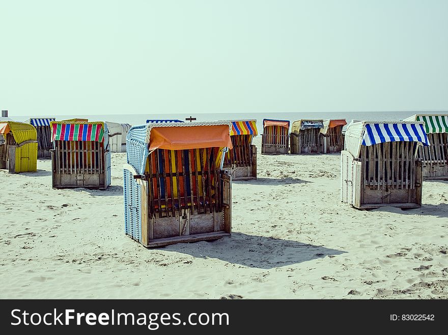 Strandkorb on beach