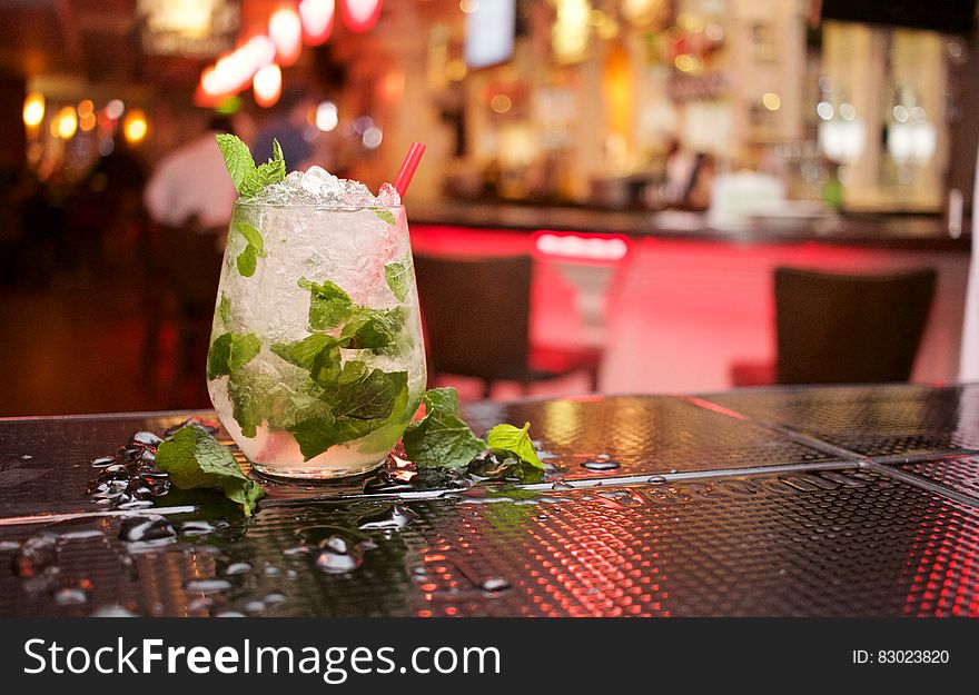 Mojito Cocktail On Bar