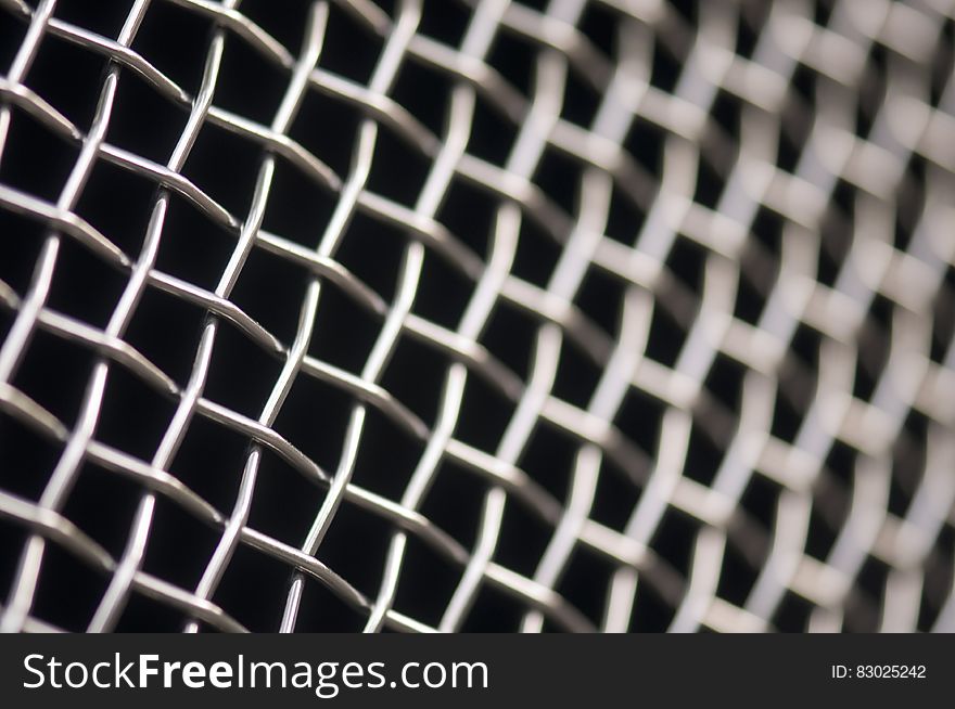 A metal mesh close up.