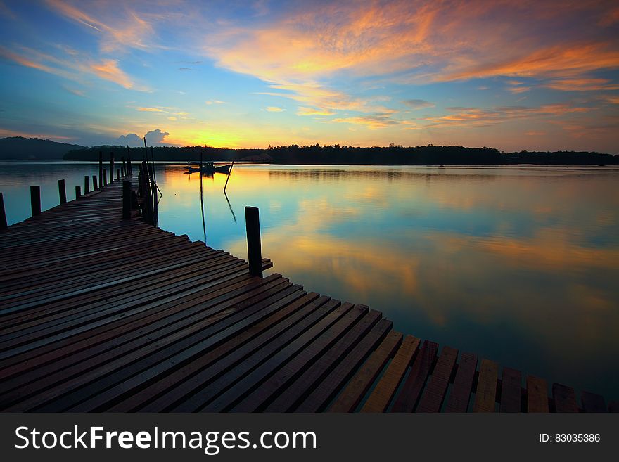 Brown Wooden Dock