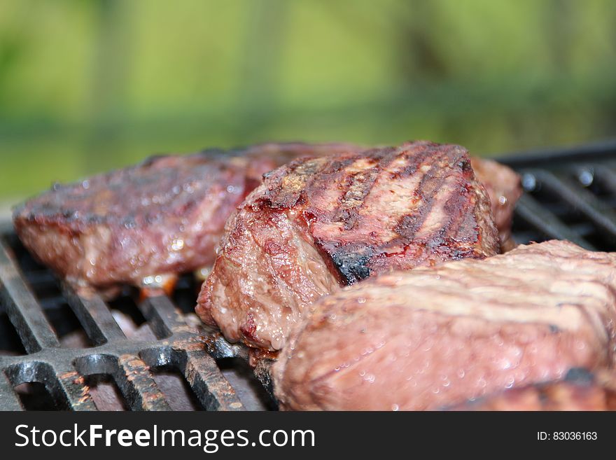 Grilled Meat During Daytime