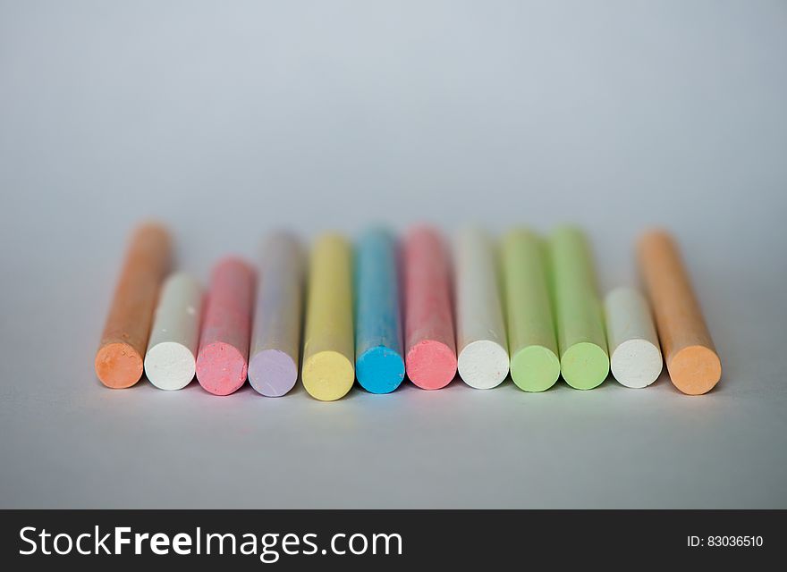 Close up of colorful pieces of chalk. Close up of colorful pieces of chalk.