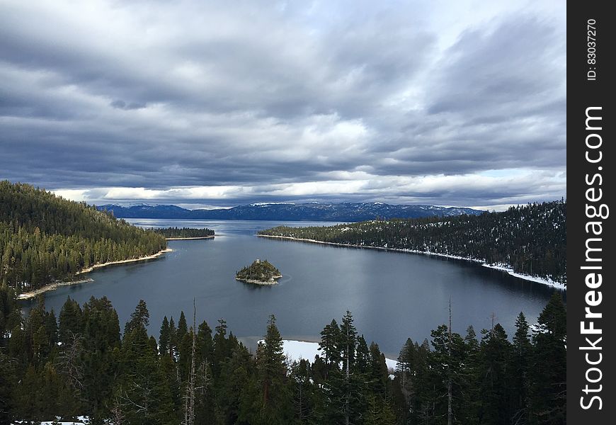 Lake Tahoe in winter, Sierra Nevada, USA. Lake Tahoe in winter, Sierra Nevada, USA.