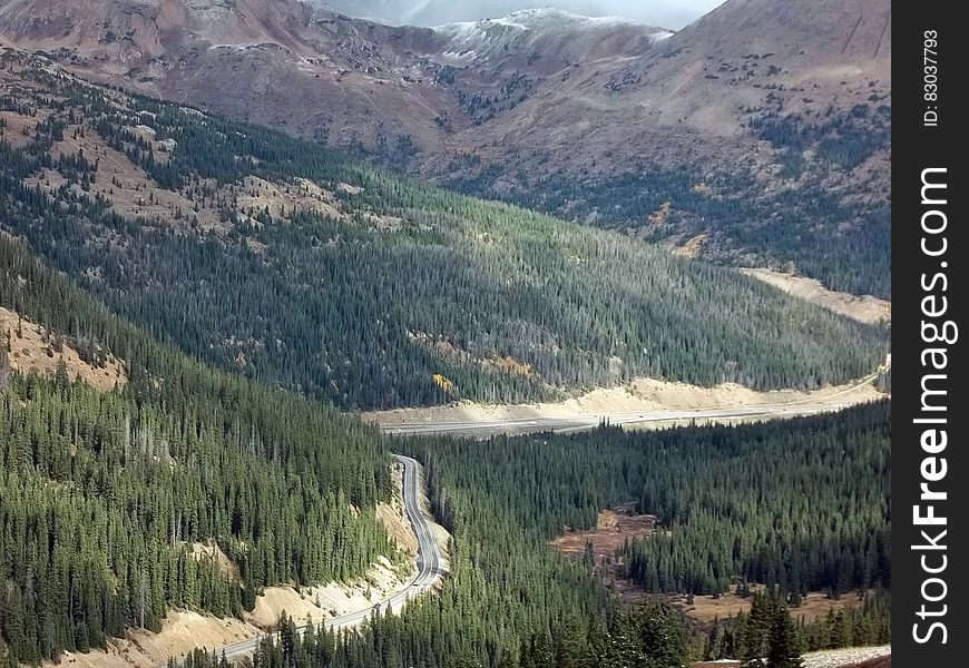 Top View Of Green Mountain During Daytime