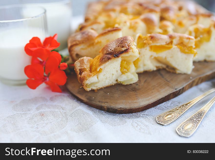 Homemade pie with fruits
