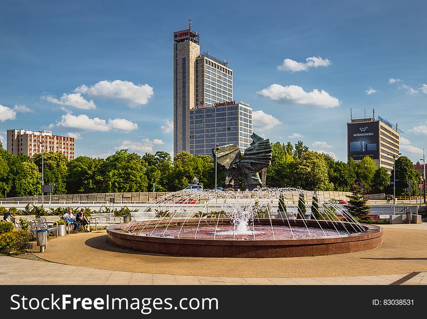 Fountain In Katowice, Poland
