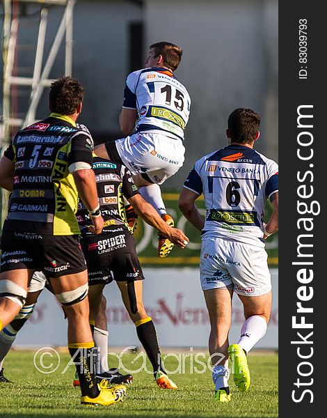 Campionato Italiano di Eccellenza di Rugby, Gara 1 Semifinale Playoff Scudetto 2014/15, stadio Quaggia di Mogliano, 17/05/2015, Mogliano Vs Calvisano, Photo Alfio Guarise. Campionato Italiano di Eccellenza di Rugby, Gara 1 Semifinale Playoff Scudetto 2014/15, stadio Quaggia di Mogliano, 17/05/2015, Mogliano Vs Calvisano, Photo Alfio Guarise