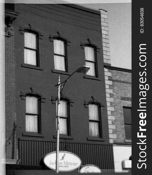 Storefront in downtown Belleville circa 1970 in black and white. Storefront in downtown Belleville circa 1970 in black and white.