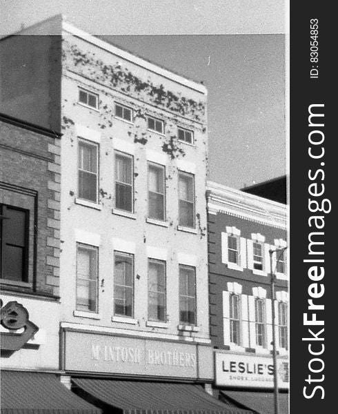 Storefronts in downtown Belleville circa 1970 in black and white. Storefronts in downtown Belleville circa 1970 in black and white.