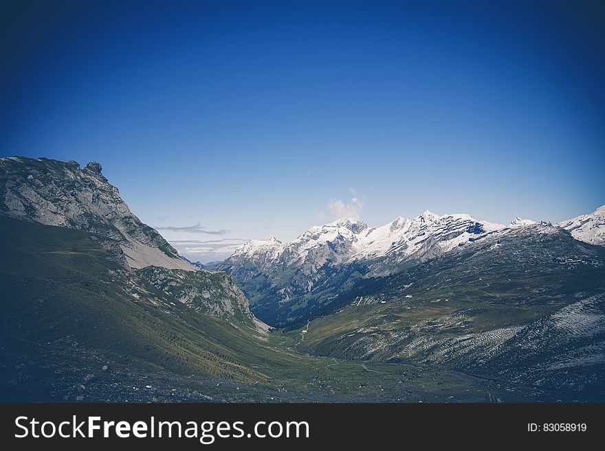 White And Green Mountain During Daytime