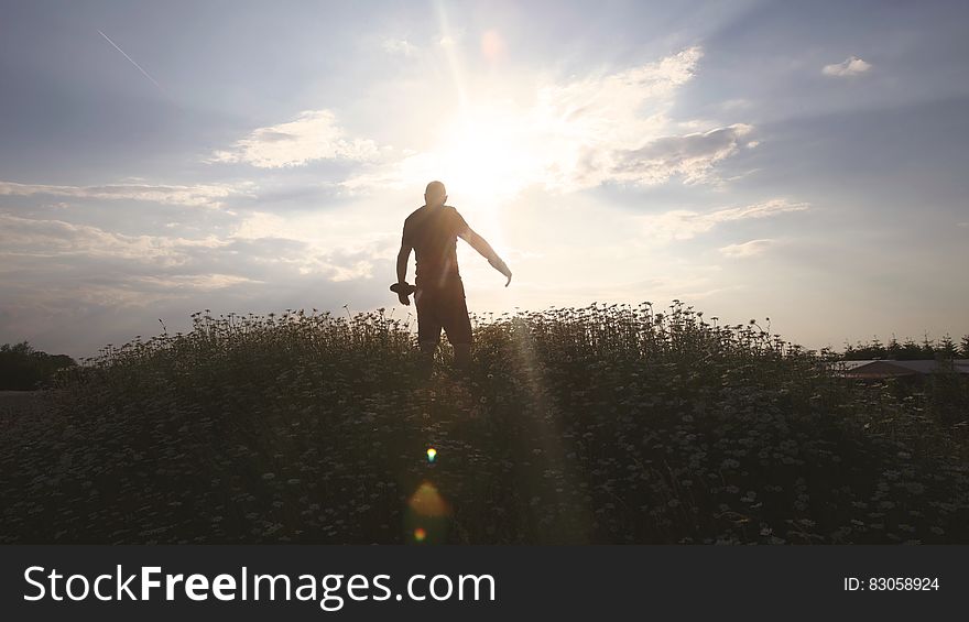 Silhouette of Man during Daytime