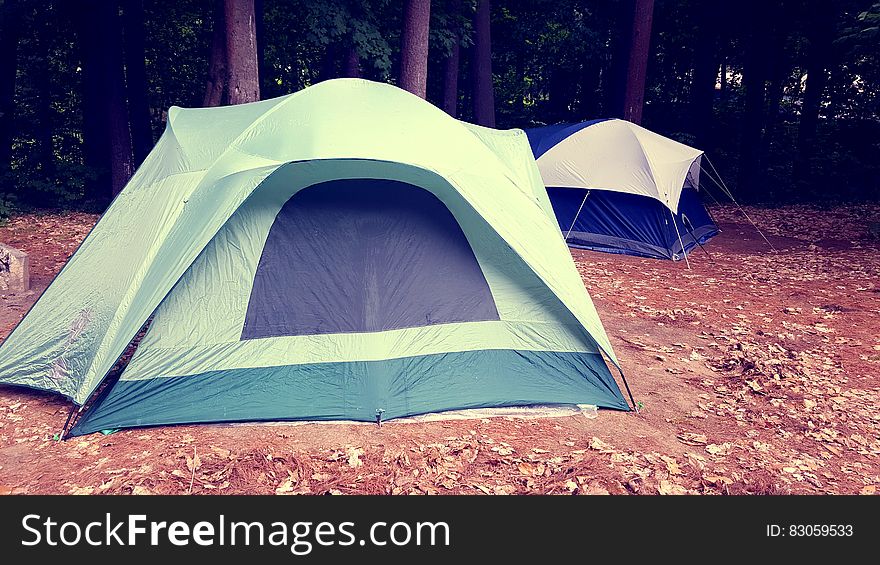 White Green And Black Outdoor Tent