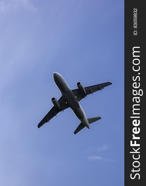 Gray Airplane Under Blue Sky during Daytime