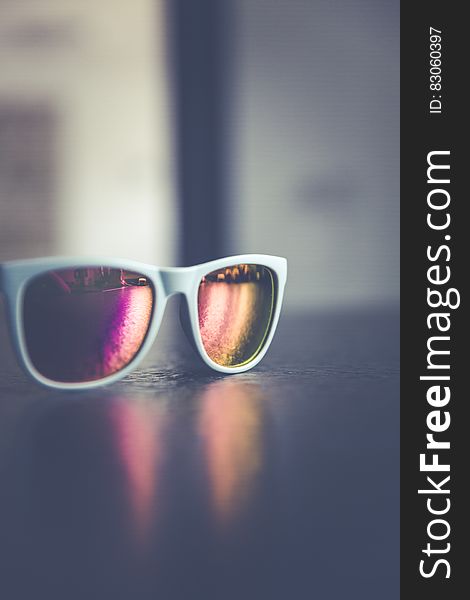 White Framed Wayfarer Sunglasses