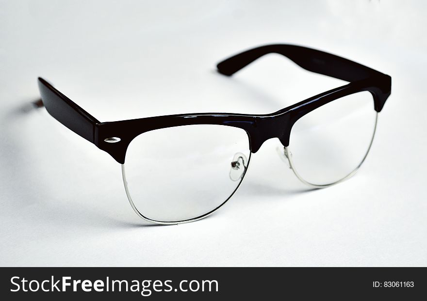 Black Framed Clubmaster Style Eyeglasses
