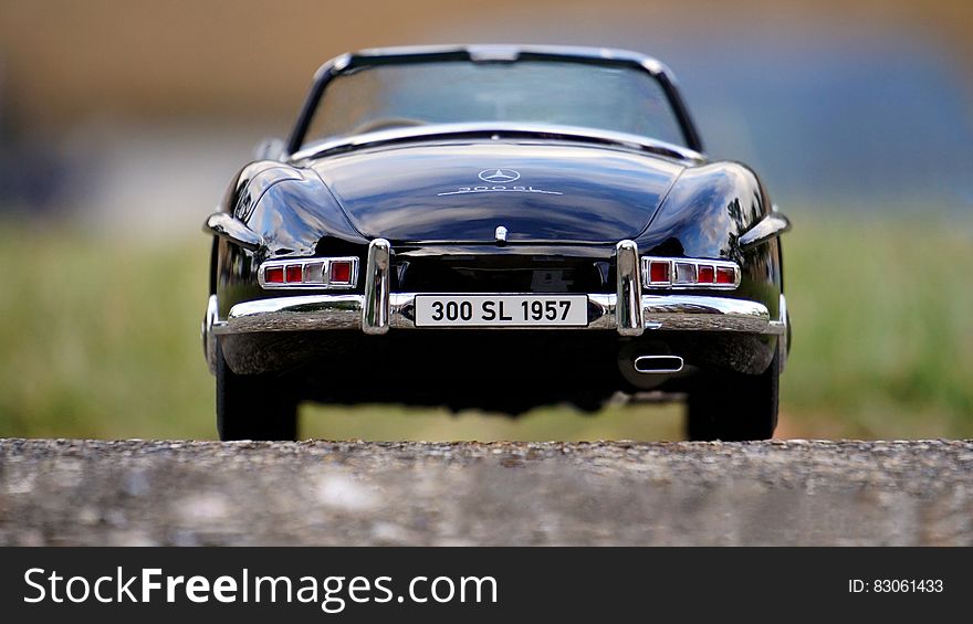 Mercedes Benz Black Convertible Classic Car