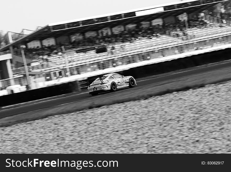 Car Taking Part In Motor Racing