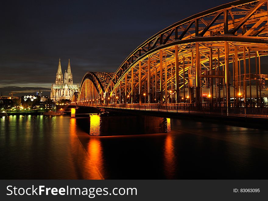 Architectural Photo of Bridge during Nighttime