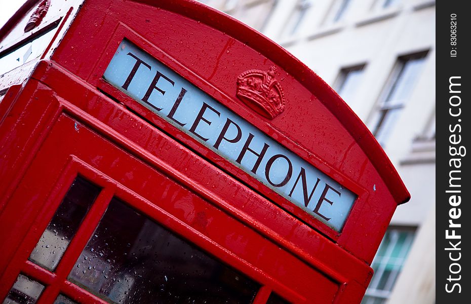 Red And White Telephone Booth