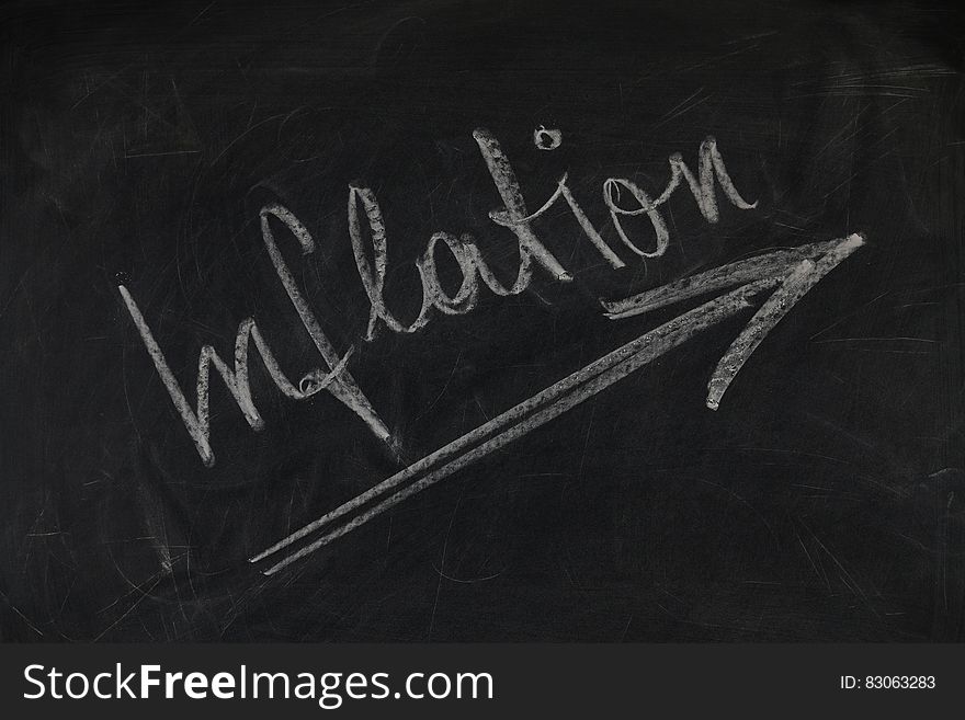 White and Black Inflation Chalk Board Writing