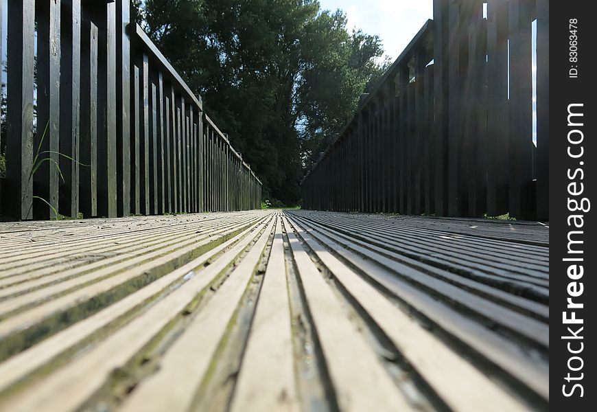 Brown Wooden Bridge